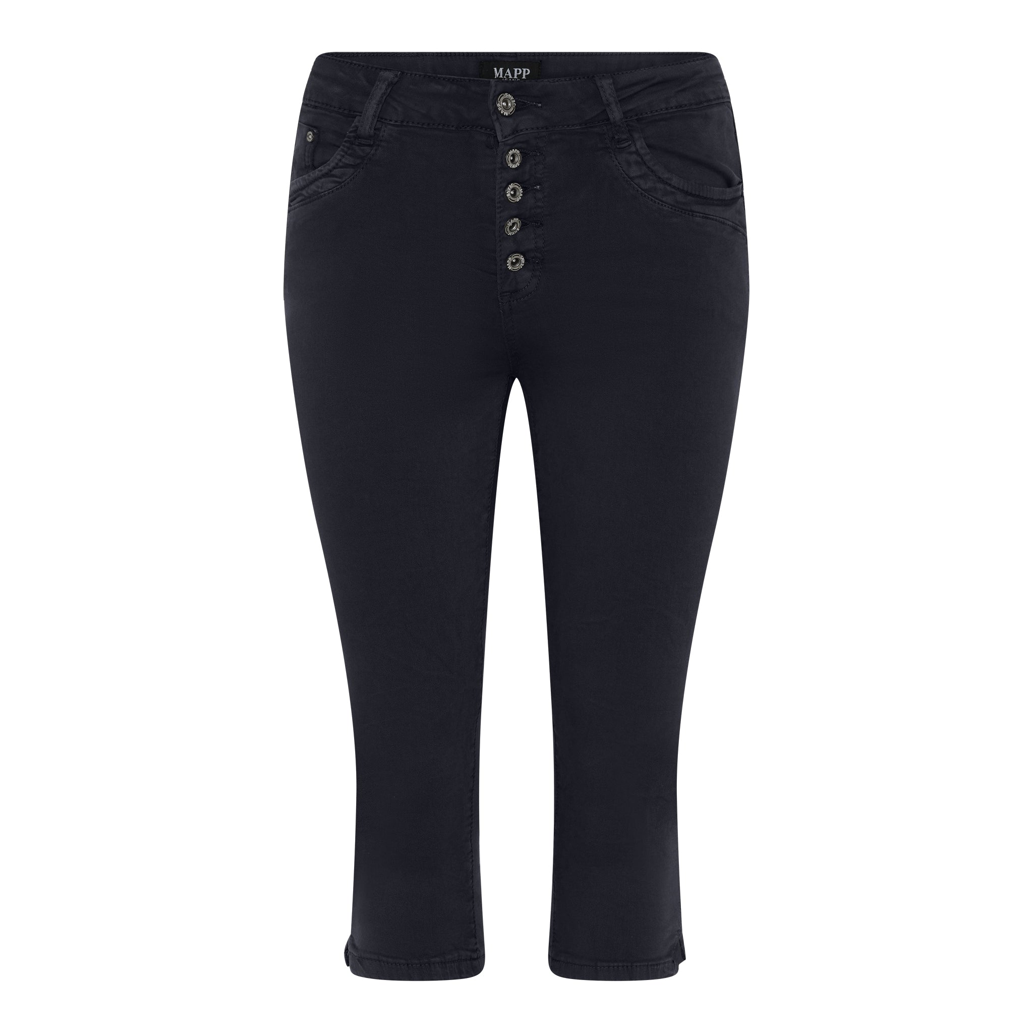 MAPP PATTI PIRAT BUTTON TWILL PANTS 3/4 104 NAVY