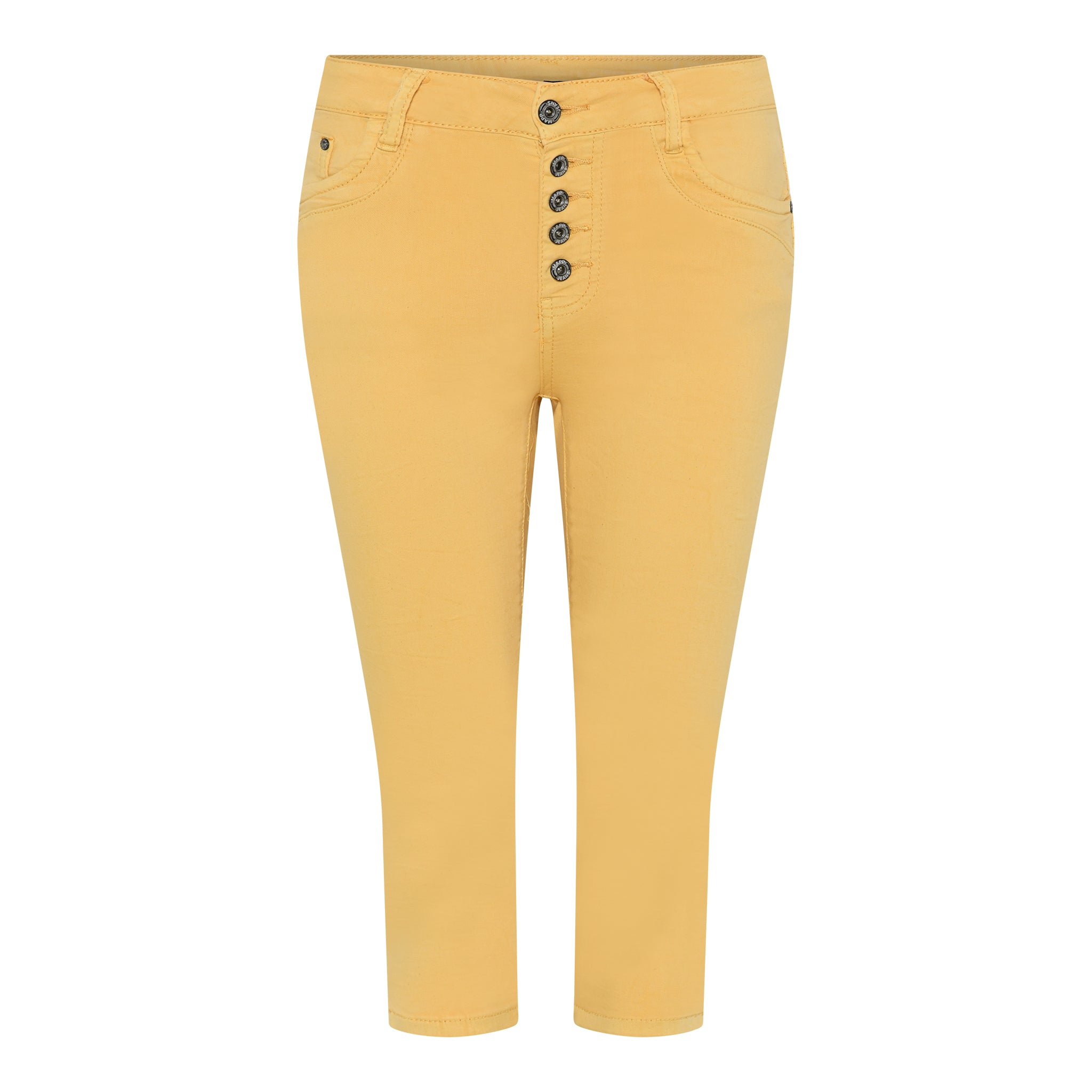 MAPP PATTI PIRAT BUTTON TWILL PANTS 3/4 141 SOFT YELLOW