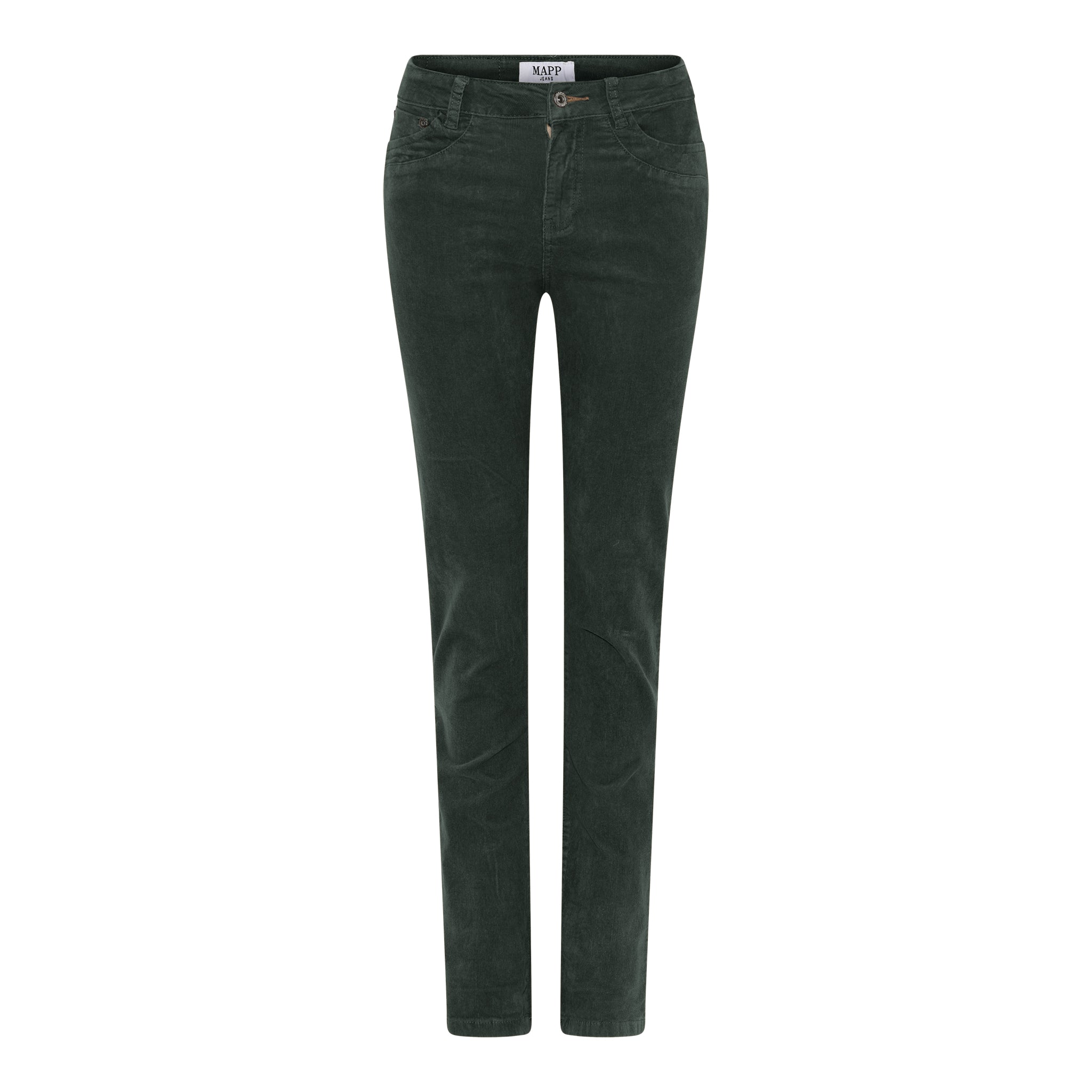 MAPP PATTI STRAIGHT BABY CORD JEANS CORD/FLØJL 546 BOTTLE GREEN