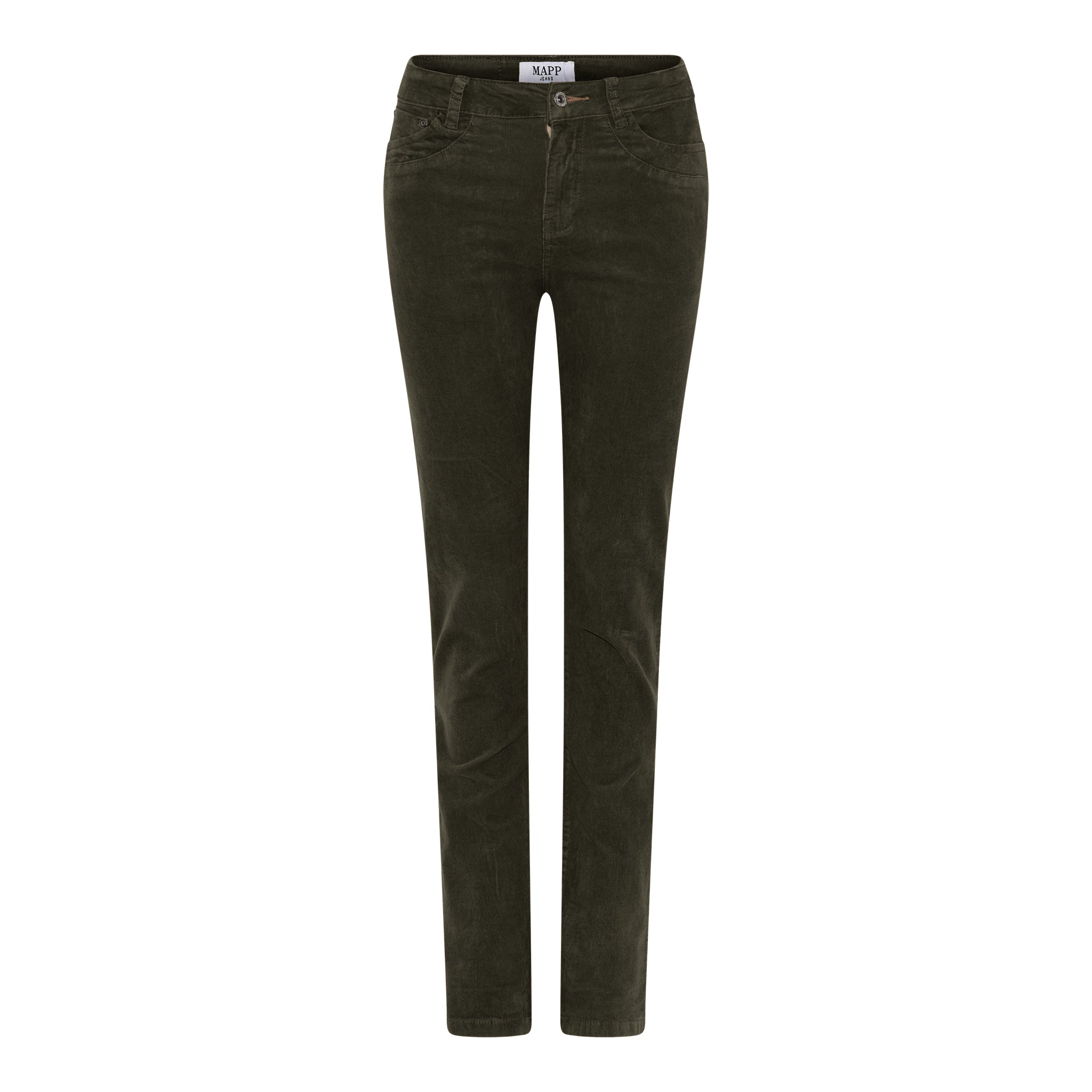 MAPP PATTI STRAIGHT BABY CORD JEANS CORD/FLØJL 633 OLIVE OIL