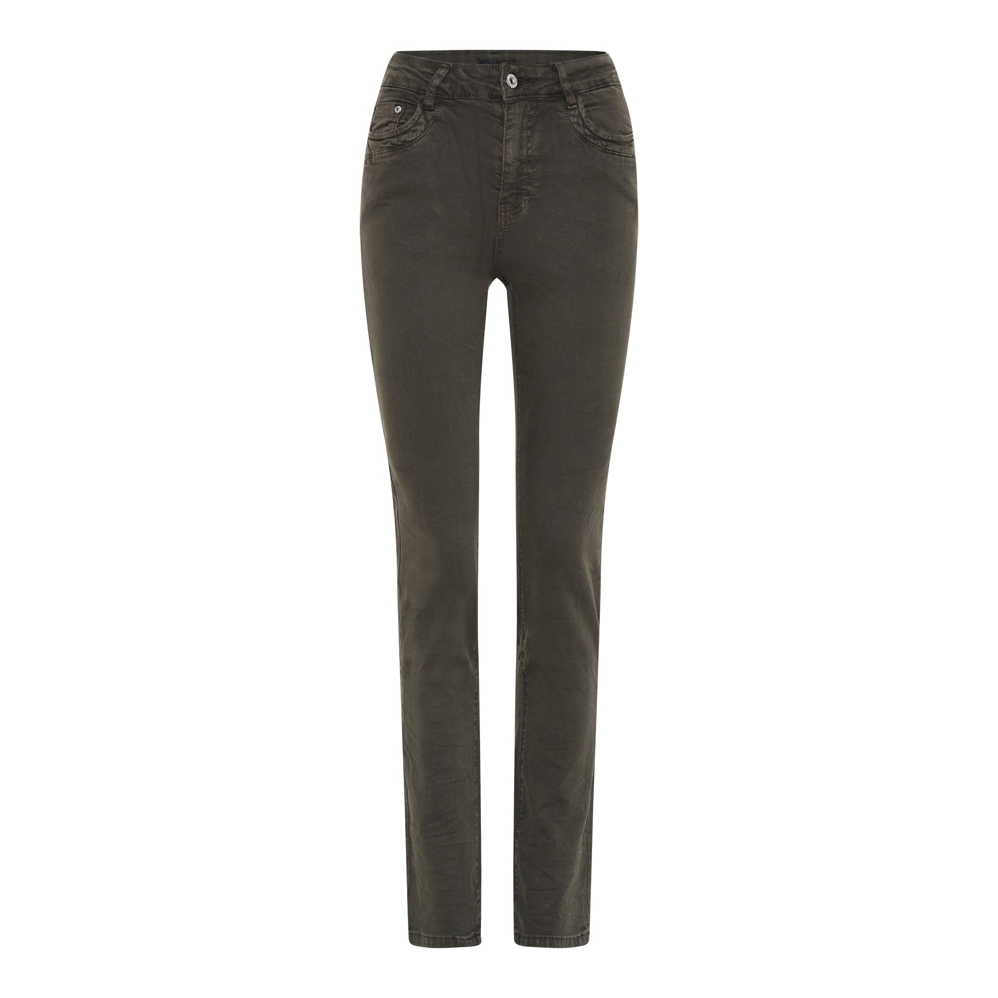 MAPP PATTI STRAIGHT TWILL JEANS DENIM/TWILL 546 BOTTLE GREEN