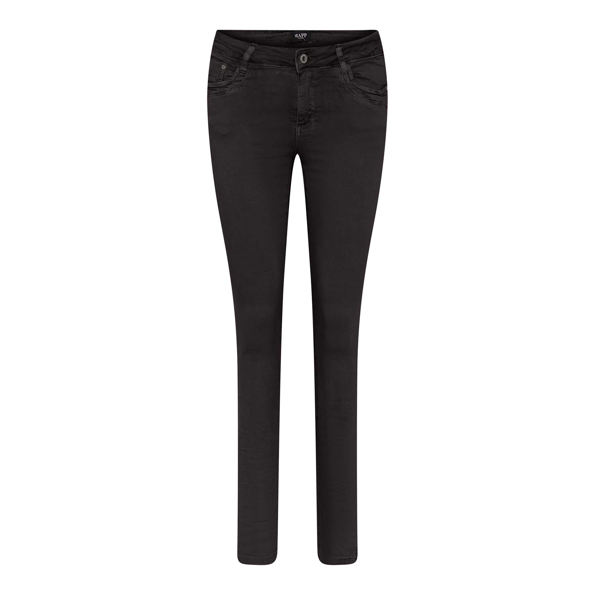 MAPP PATTI ZIP TWILL JEANS DENIM/TWILL 129 CHOCOLATE