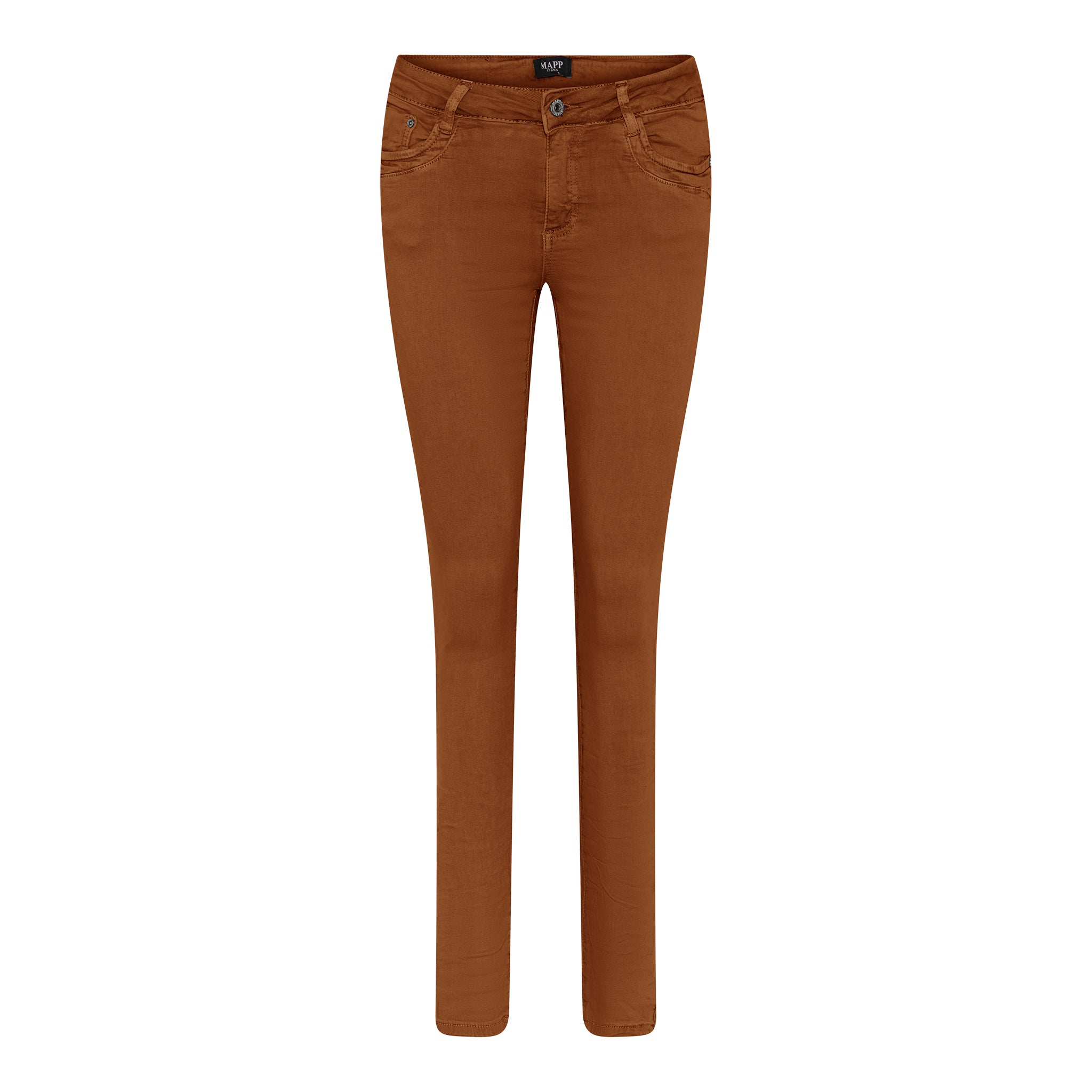 MAPP PATTI ZIP TWILL JEANS DENIM/TWILL 137 TOBACCO