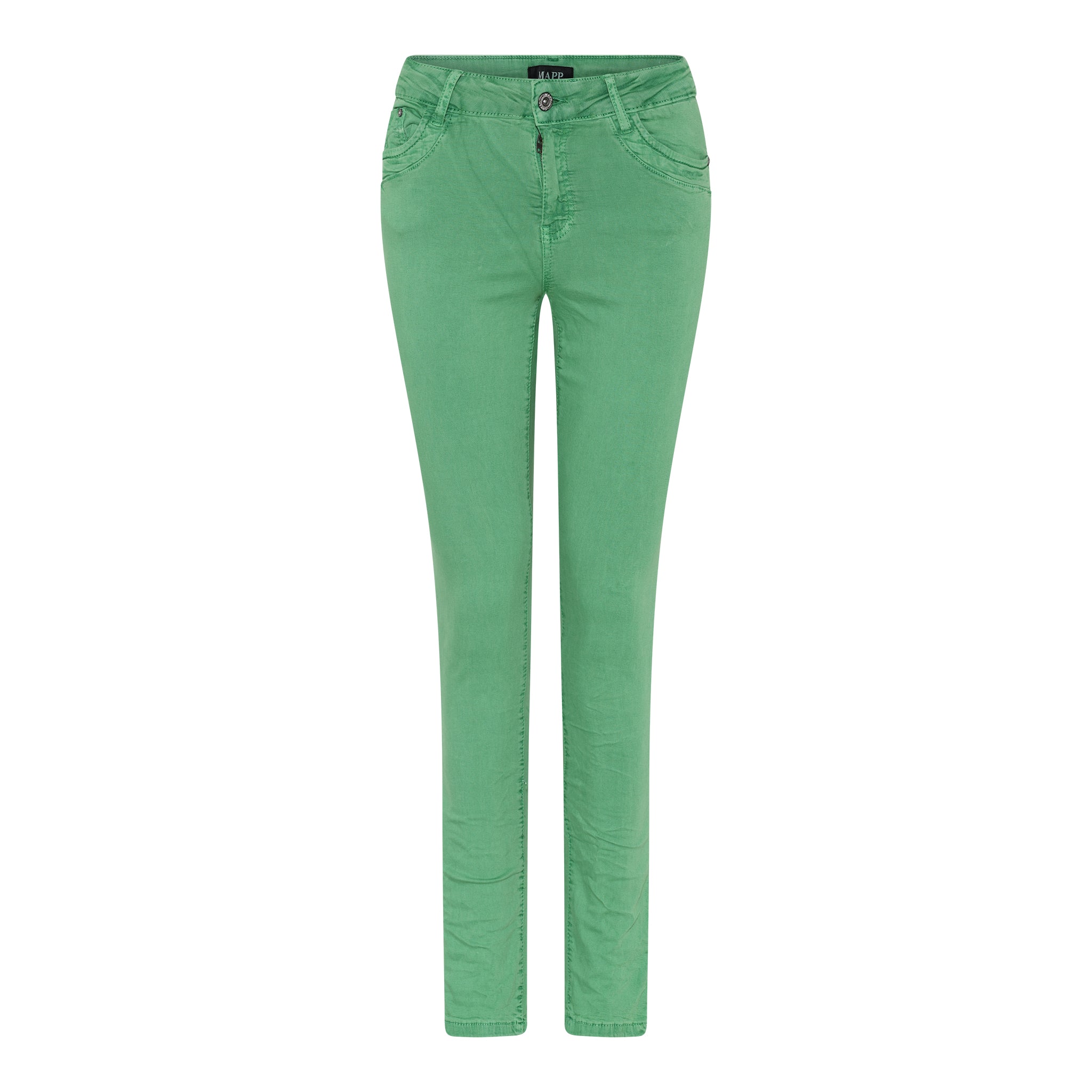 MAPP PATTI ZIP TWILL JEANS DENIM/TWILL 265 GRASS GREEN