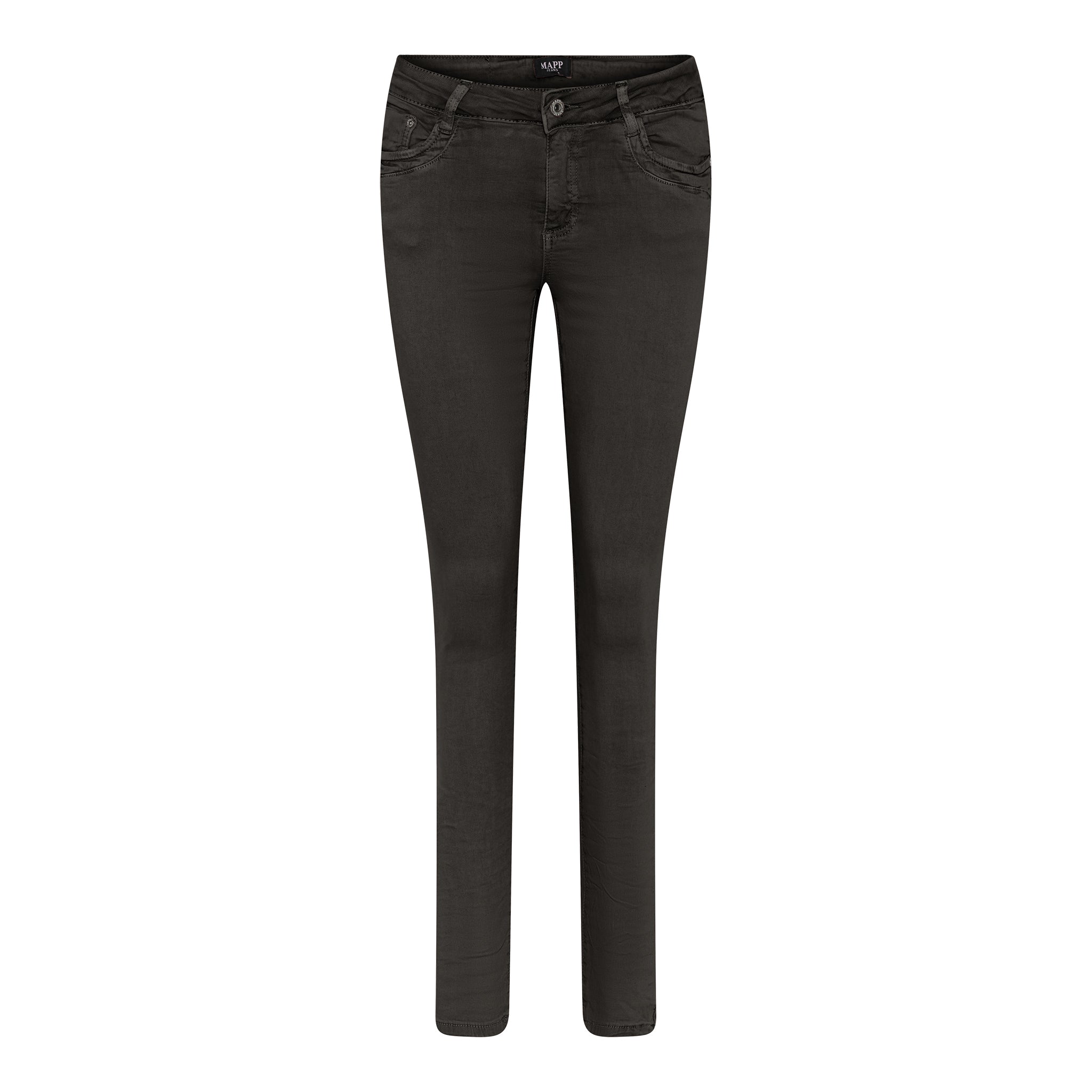 MAPP PATTI ZIP TWILL JEANS DENIM/TWILL 546 BOTTLE GREEN