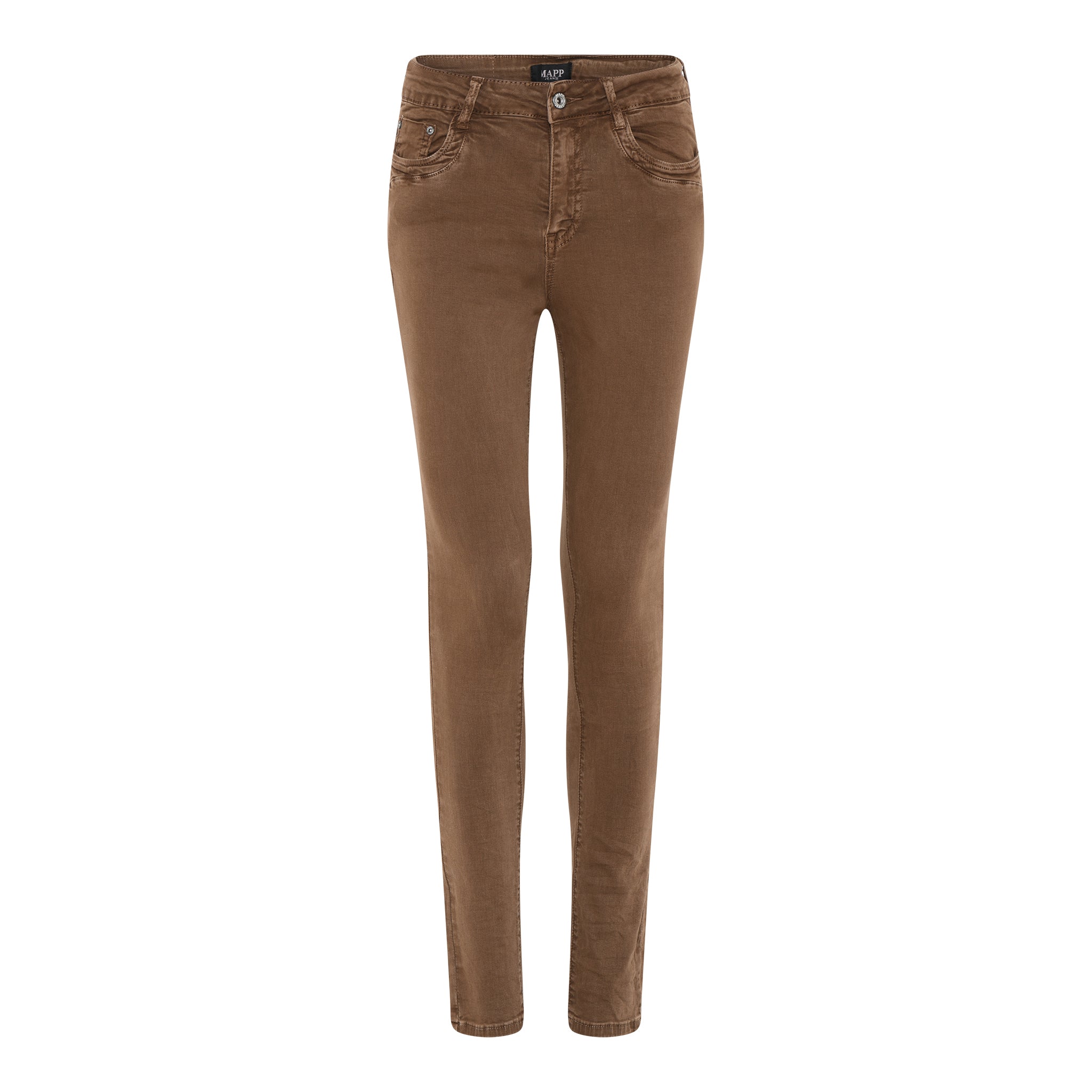 MAPP PATTI ZIP TWILL JEANS DENIM/TWILL 614 MOCHA