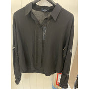 M JEANS PEARL LACE SHIRT BLOUSE/SHIRT 80 BLACK