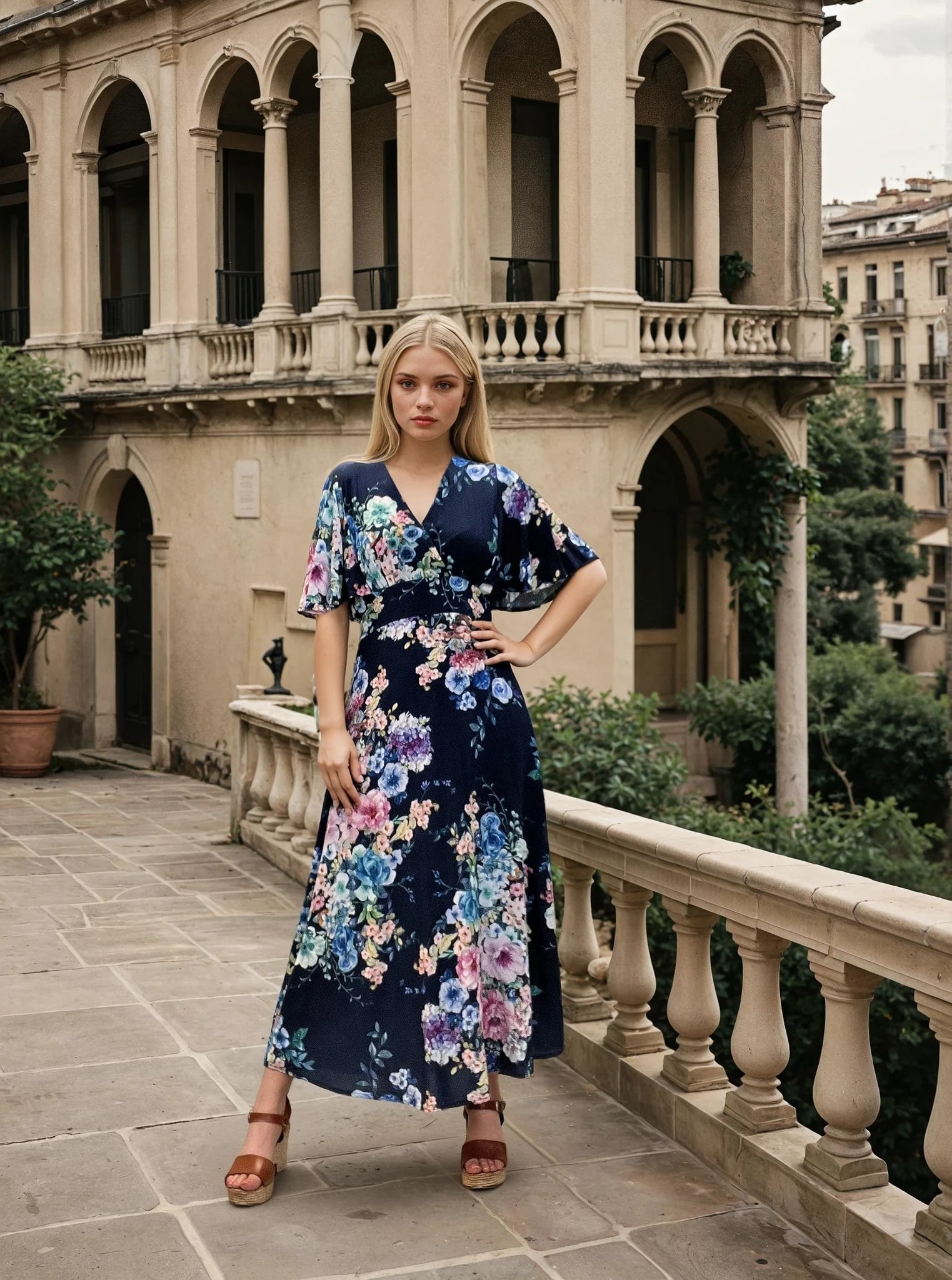 MAPP PERNILLE ROSE LONG DRESS DRESS/JUMPSUIT 104 NAVY