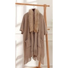 M JEANS PONCHO FAUX FUR OUTERWEAR 135 EARTH