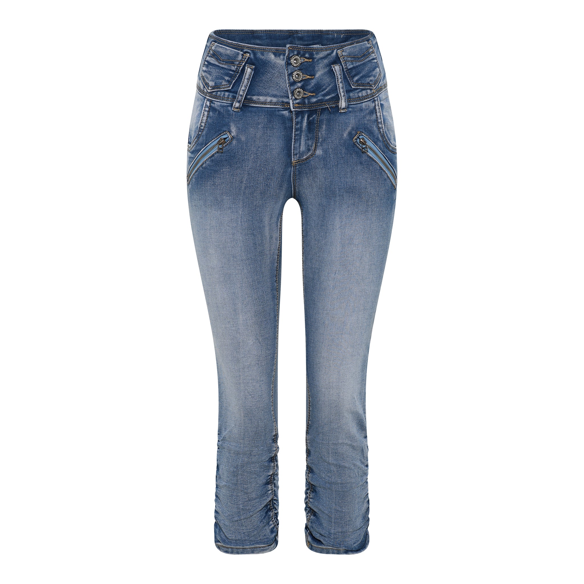 MAPP PRETTY DENIM PIRATE PANTS 3/4 919699 BENNETON LIGHT BLUE