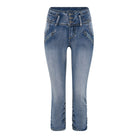 MAPP PRETTY PIRATE DENIM PANTS 3/4 919699 BENNETON LIGHT BLUE