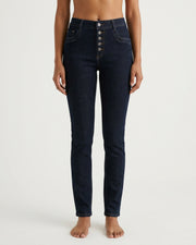 MAPP Patti Button Denim Jeans DENIM/TWILL 98 DARK BLUE