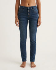 MAPP Patti Button Denim Jeans DENIM/TWILL 969699 DARK BLUE USED