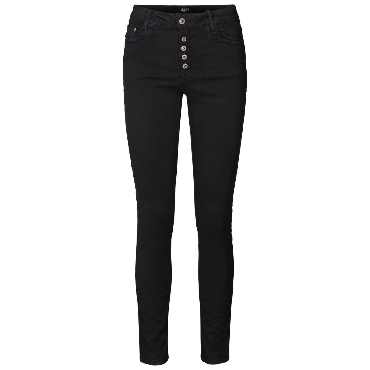 MAPP Patti Button Denim Jeans DENIM/TWILL 81 BLACK DENIM