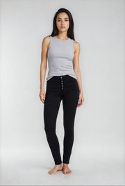 MAPP Patti Button Twill Jeans DENIM/TWILL 80 BLACK