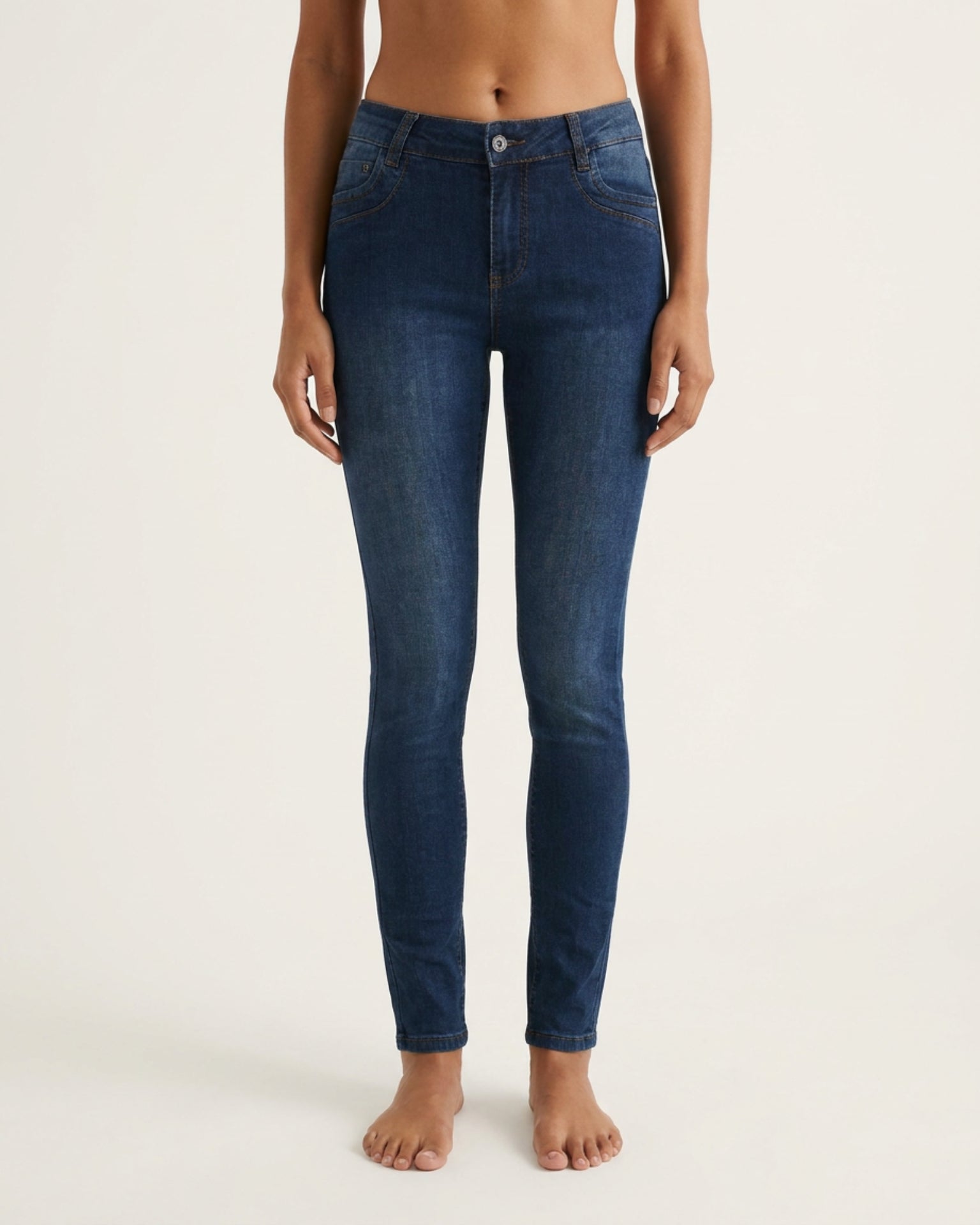 MAPP Patti Mid Waist Slim Fit Jeans | Marc Lauge DENIM/TWILL 969699 DARK BLUE USED