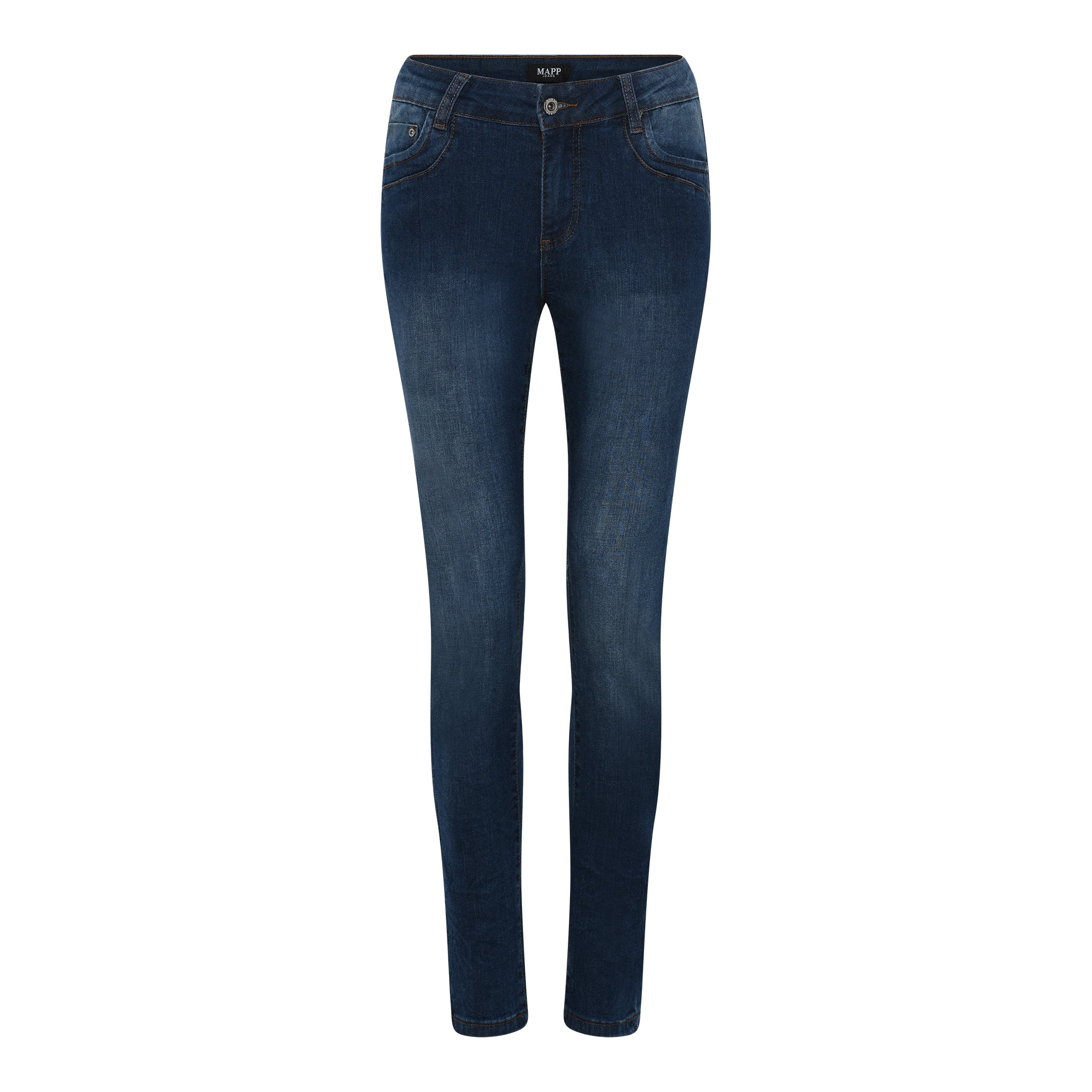 MAPP Patti Mid Waist Slim Fit Jeans | Marc Lauge DENIM/TWILL 969699 DARK BLUE USED