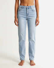 MAPP Patti Straight Leg Denim Jeans DENIM/TWILL 8996 LIGHT BLUE USED