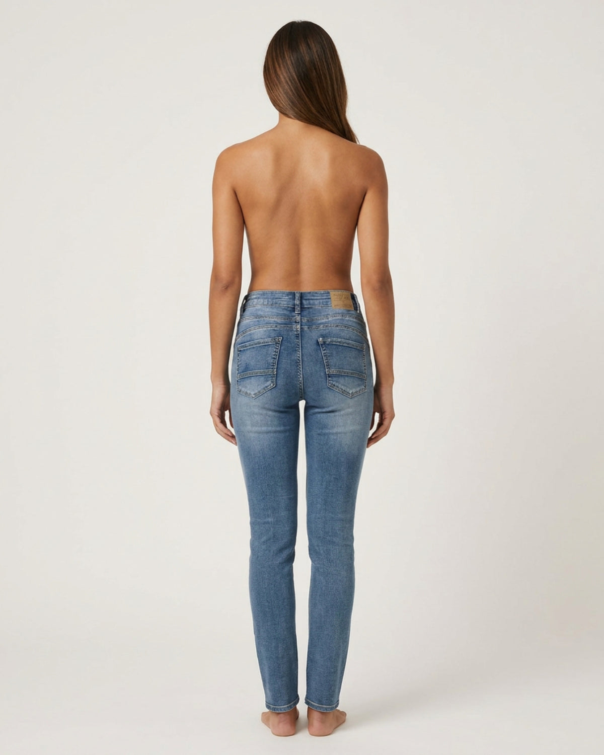 MAPP Patti Straight Leg Denim Jeans DENIM/TWILL 9196 LIGHT BLUE USED
