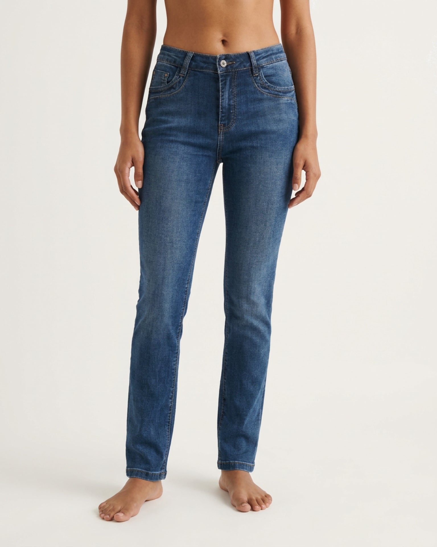 MAPP Patti Straight Leg Denim Jeans DENIM/TWILL 939699 CLASSIC BLUE USED