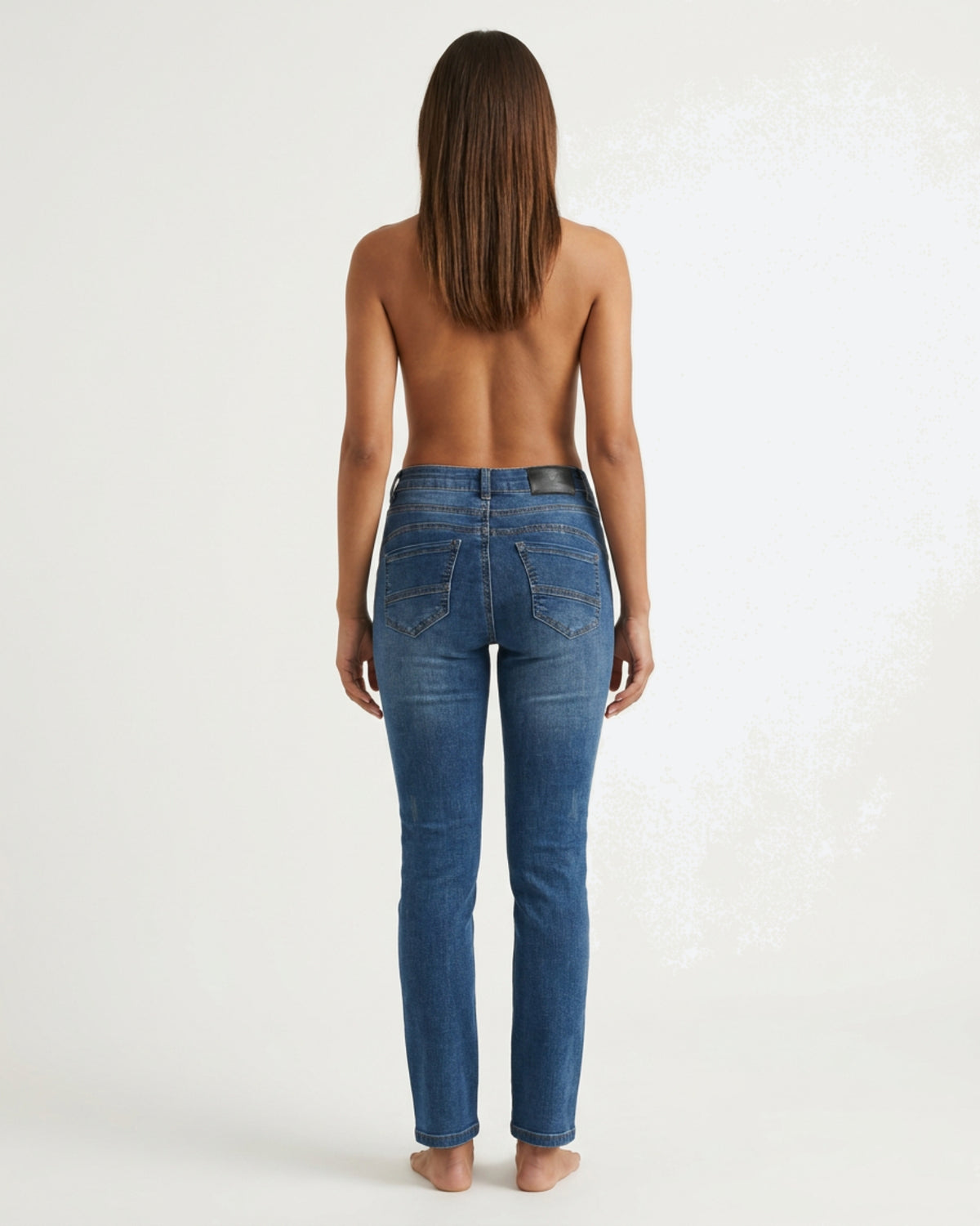 MAPP Patti Straight Leg Denim Jeans DENIM/TWILL 939699 CLASSIC BLUE USED