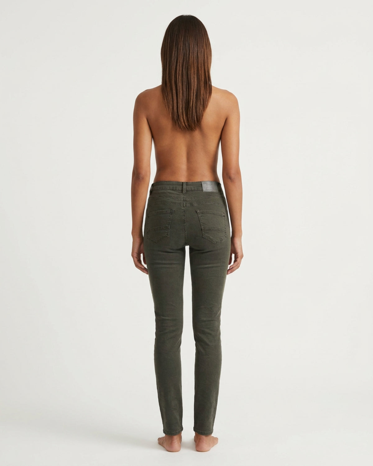 MAPP Patti Straight Twill Jeans DENIM/TWILL 546 BOTTLE GREEN