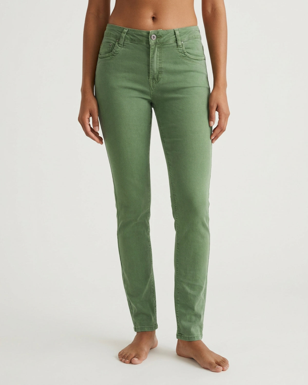 MAPP Patti Zip Twill Jeans DENIM/TWILL 633 OLIVE OIL