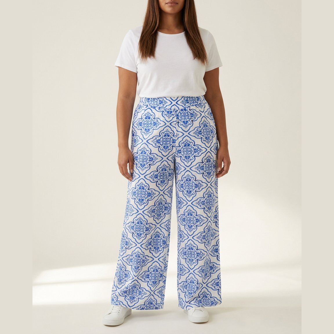 DNYcph Plus Size Eva Wide Pant PANTS 187 COBOLT BLUE