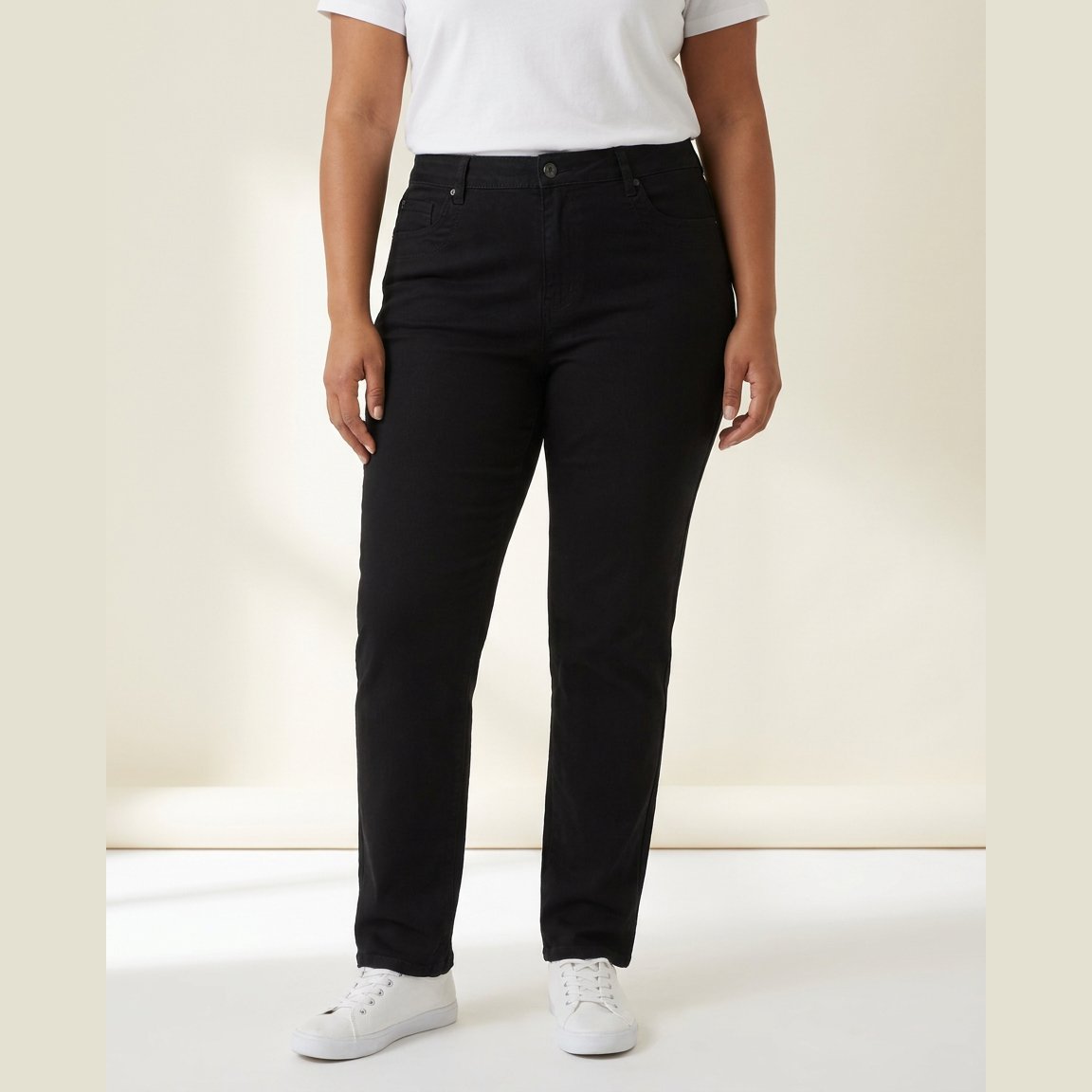 DNYcph Plus Size Mody Coated Jeans COATED 8099 BLACK COATED