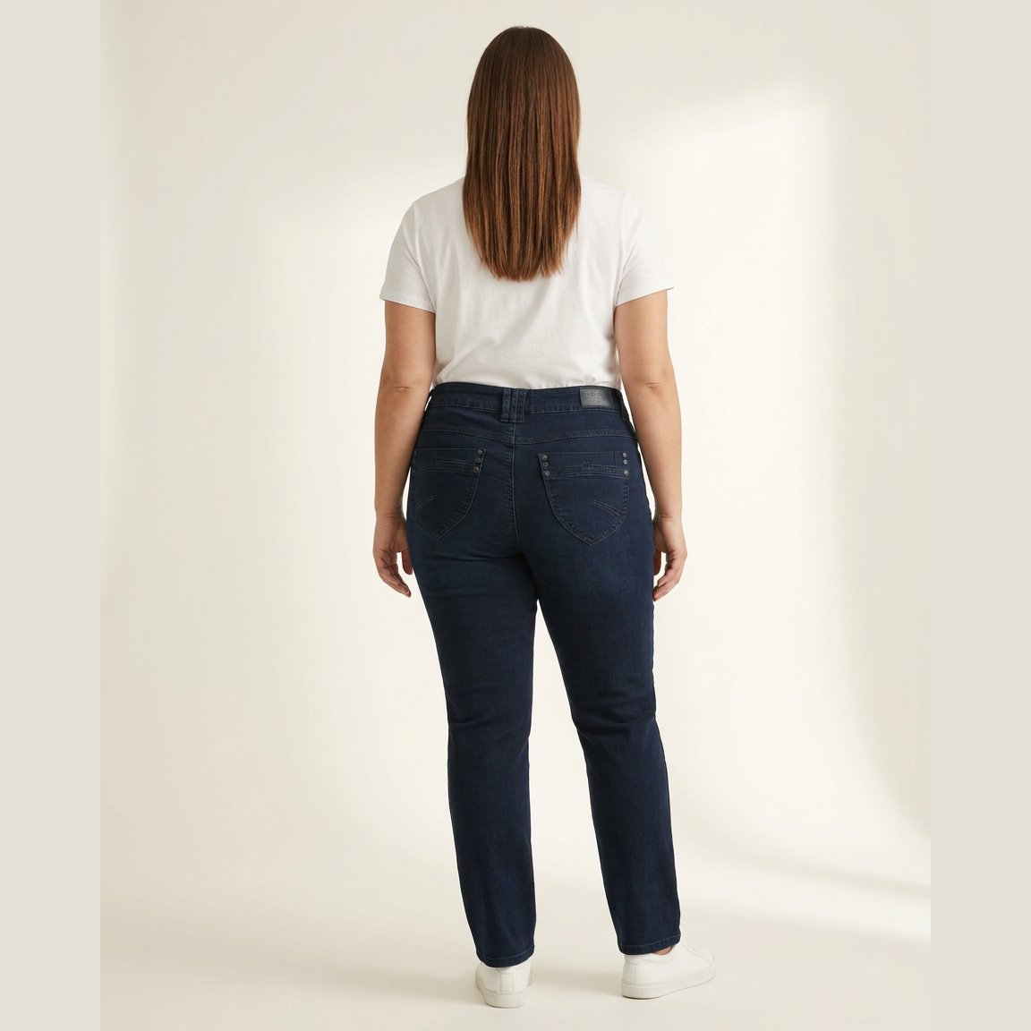 DNYcph Plus Size Mody Denim Jeans DENIM/TWILL 98 DARK BLUE