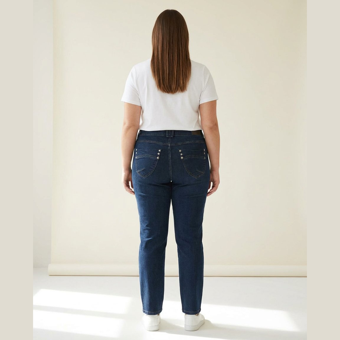 DNYcph Plus Size Mody Denim Jeans DENIM/TWILL 9696 BLUE DENIM USED