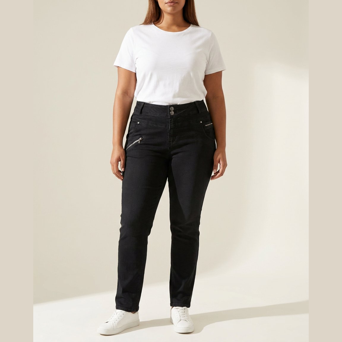 DNYcph Plus Size Pascha Denim Jeans DENIM/TWILL 81 BLACK DENIM
