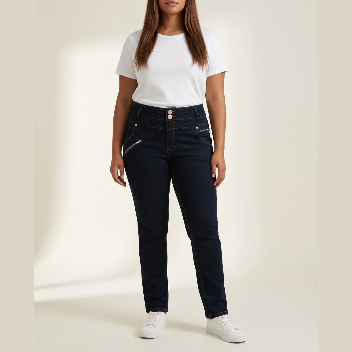 DNYcph Plus Size Pascha Denim Jeans DENIM/TWILL 98 DARK BLUE