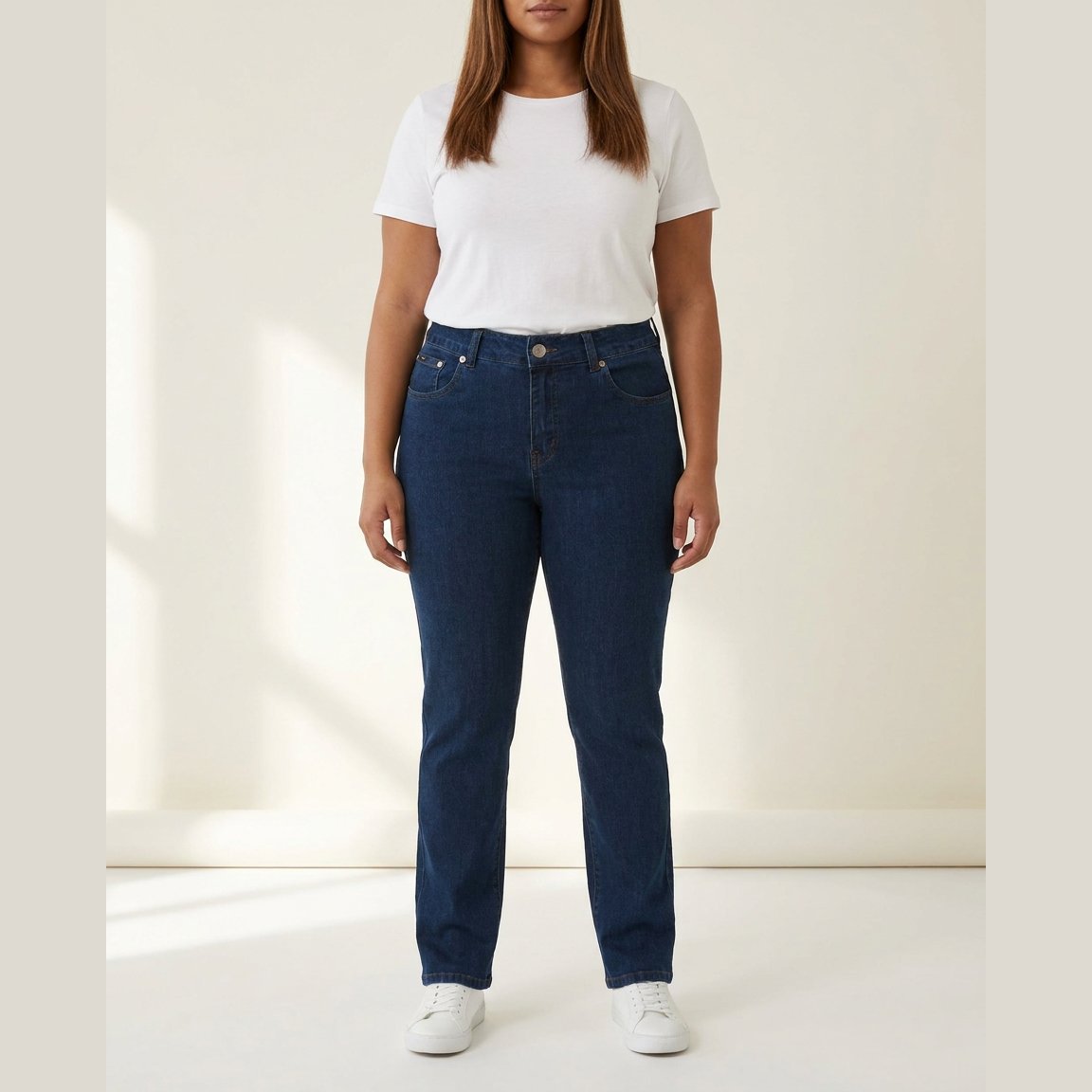 DNYcph Plus Size Superfit Denim Jeans DENIM/TWILL 93 CLASSIC BLUE DENIM