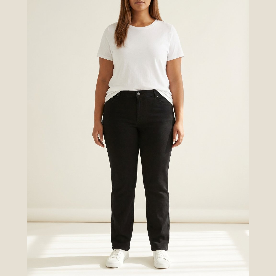 DNYcph Plus Size Superfit Twill Jeans DENIM/TWILL 80 BLACK