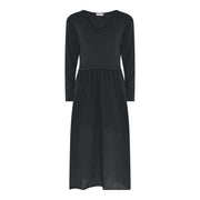 M JEANS RIB L/SL DRESS DRESS/JUMPSUIT 80 BLACK