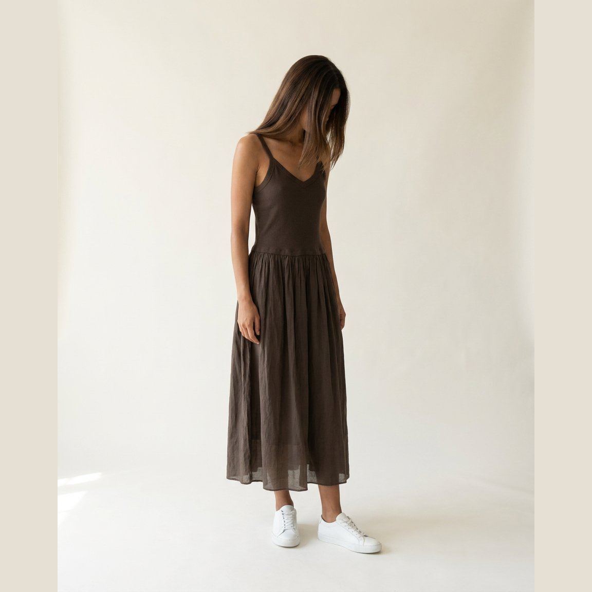 MAPP RIB STROP DRESS DRESS/JUMPSUIT 129 CHOCOLATE