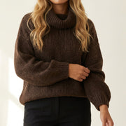 M JEANS ROLLER KNIT KNITWEAR 129 CHOCOLATE