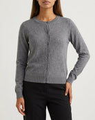 MAPP ROMA CARDIGAN KNITWEAR 253 LIGHT GREY MELANGE