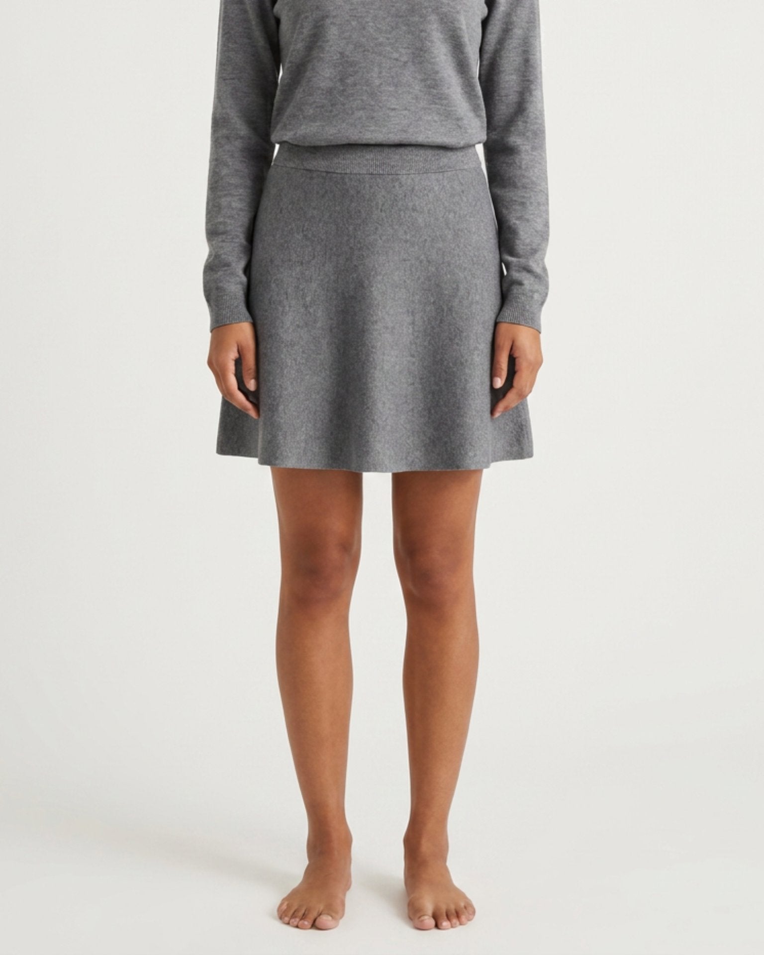 MAPP ROMA R-NECK KNITWEAR 253 LIGHT GREY MELANGE