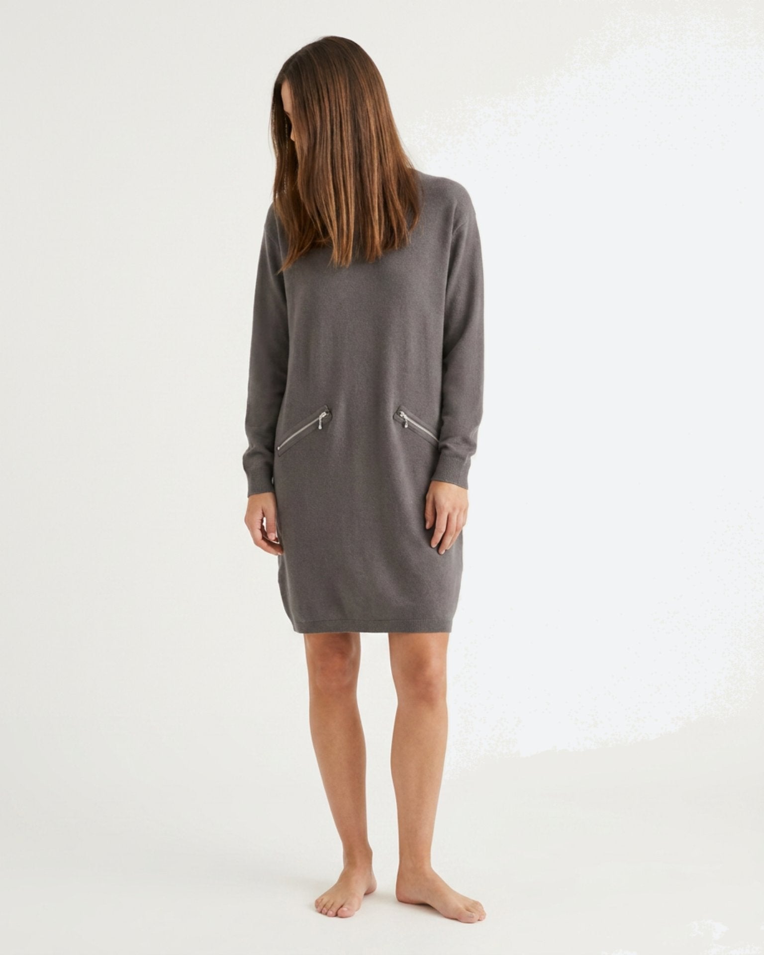 MAPP ROMA TRINE DRESS KNITWEAR 129 CHOCOLATE