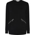 MAPP ROMA ZIP BLOUSE KNITWEAR 80 BLACK