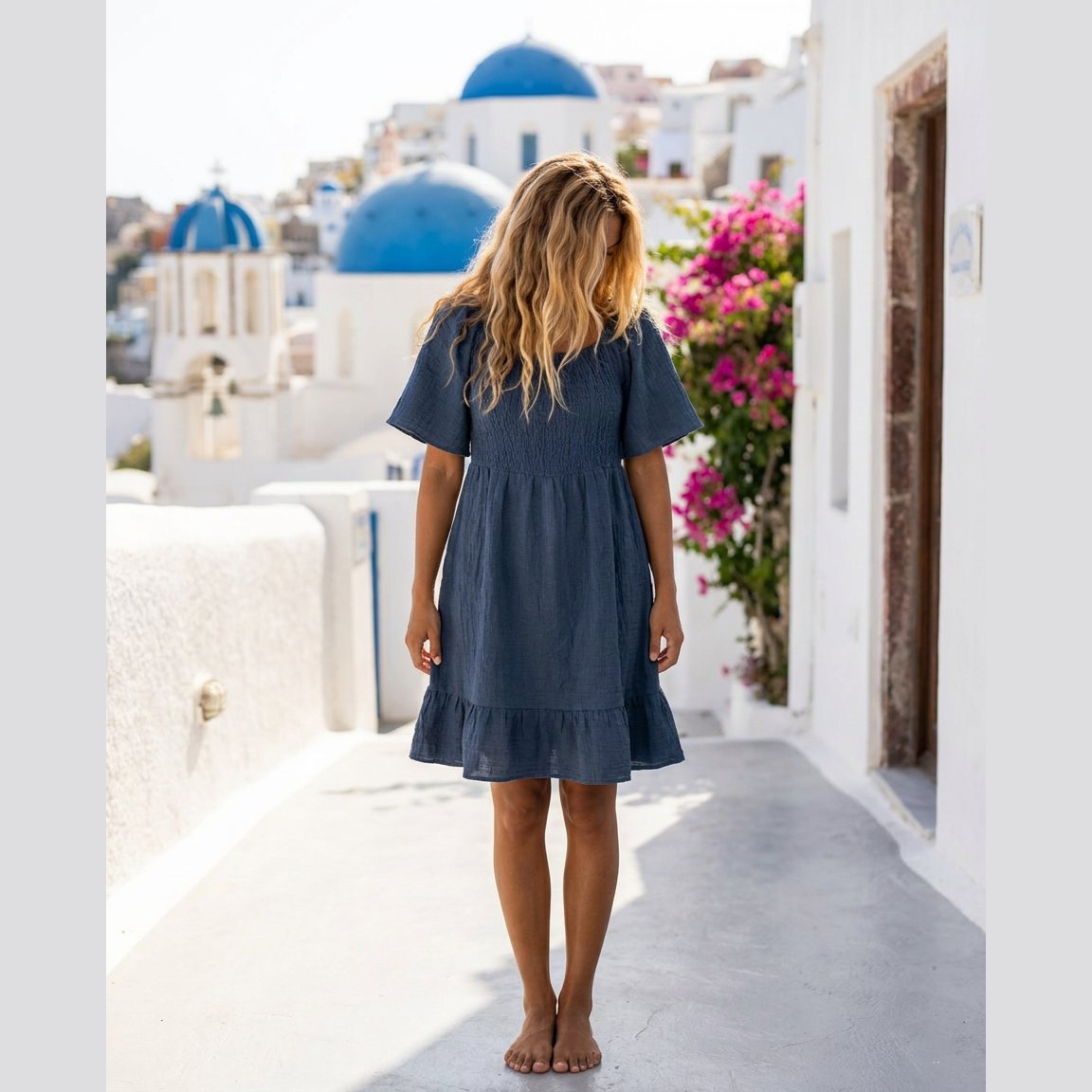 MOONDUST SARA GAGE ROSE SHORT DRESS DRESS/JUMPSUIT 108 JEANS BLUE
