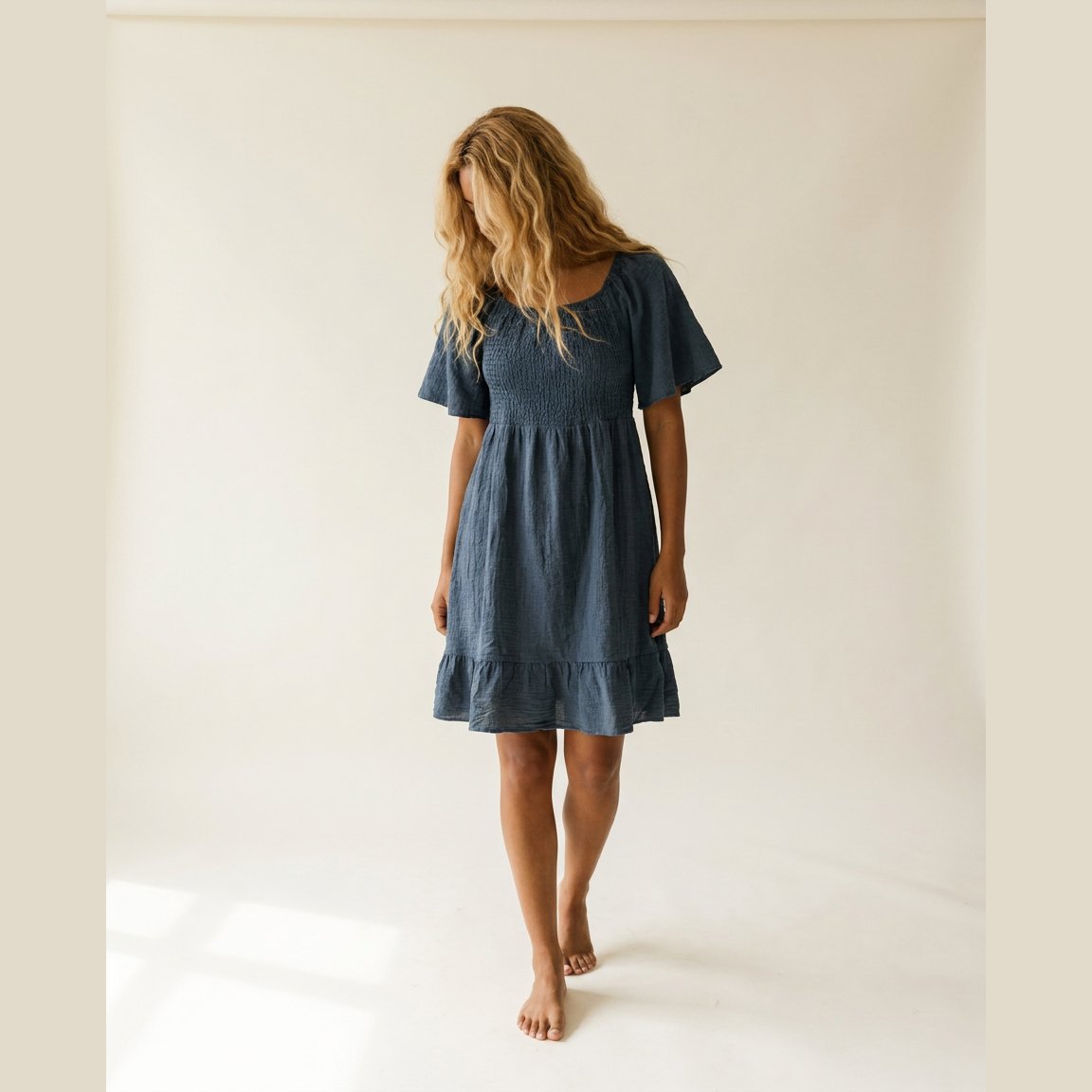 MOONDUST SARA GAGE ROSE SHORT DRESS DRESS/JUMPSUIT 108 JEANS BLUE