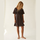 MOONDUST SARA GAGE ROSE SHORT DRESS DRESS/JUMPSUIT 129 CHOCOLATE