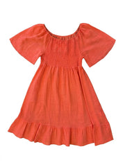 MOONDUST SARA GAGE ROSE SHORT DRESS DRESS/JUMPSUIT 350 CORAL