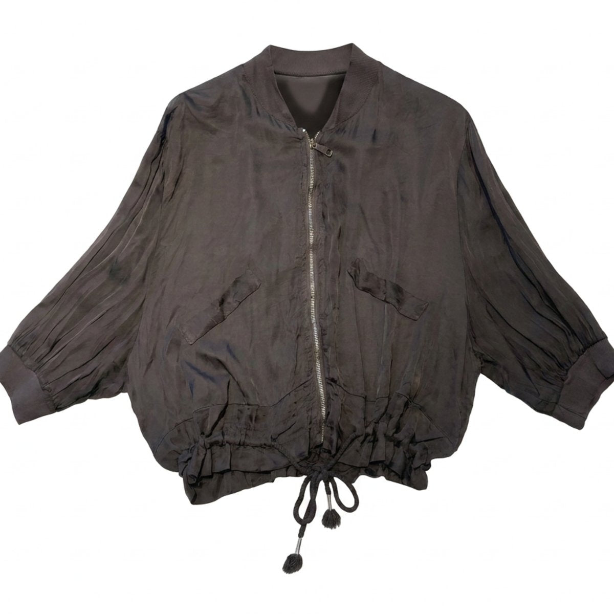 MOONDUST SATIN JACKET OUTERWEAR 129 CHOCOLATE