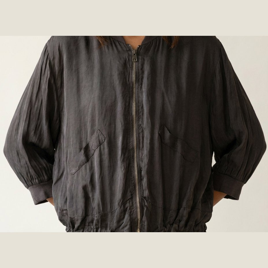 MOONDUST SATIN JACKET OUTERWEAR 129 CHOCOLATE