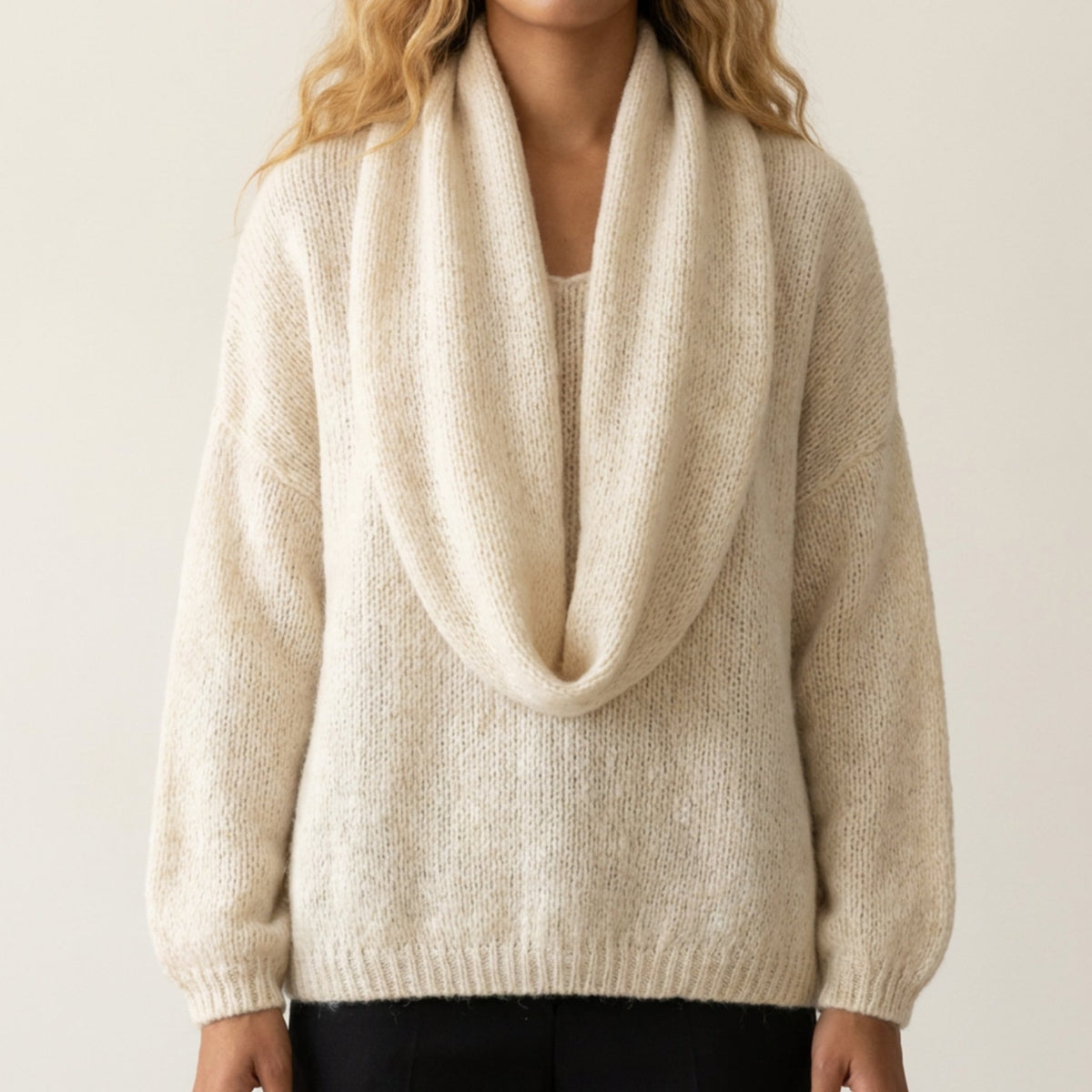 M JEANS SCARF KNIT KNITWEAR 20 OFF WHITE