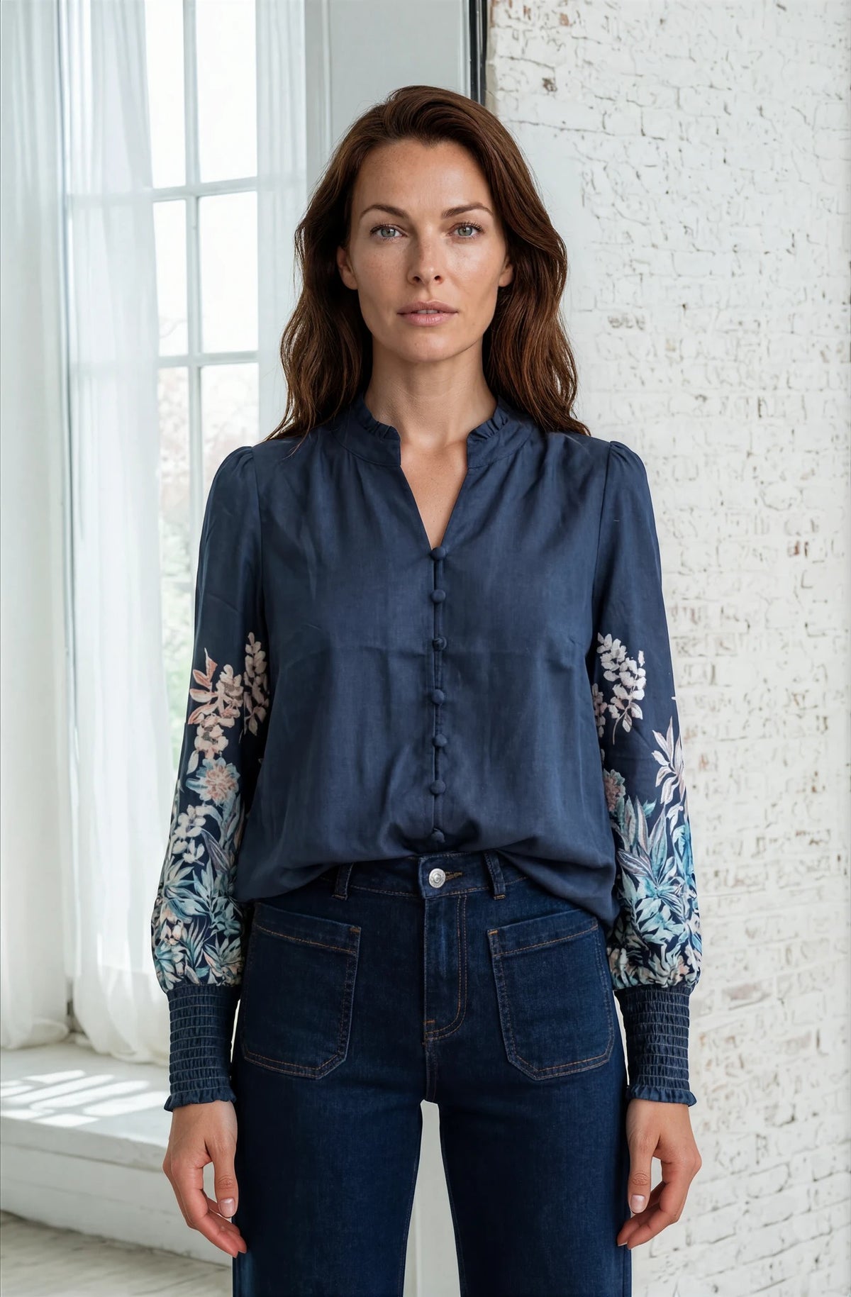MAPP SELMA BLOUSE BLOUSE/SHIRT 104 NAVY